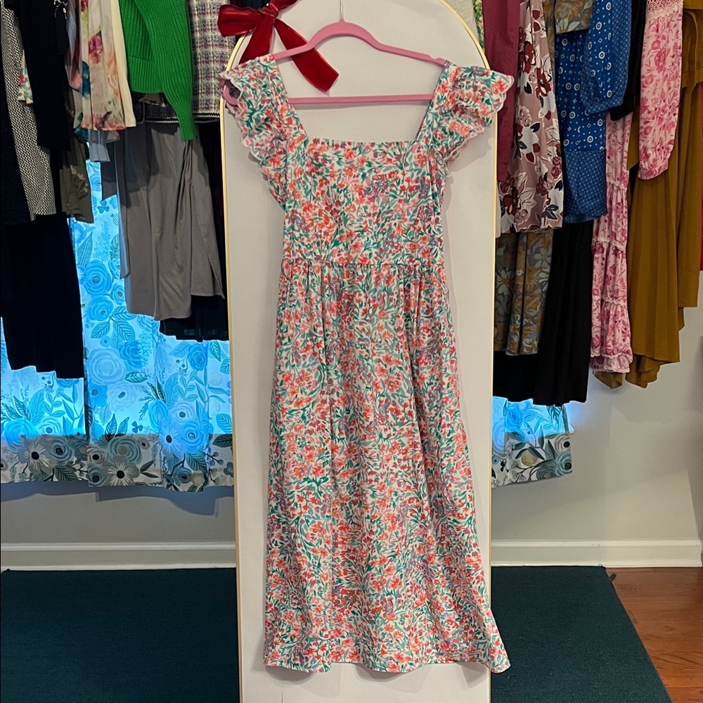 J. Crew floral  Dress in Pink and Green Floral